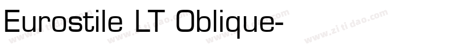 Eurostile LT Oblique字体转换